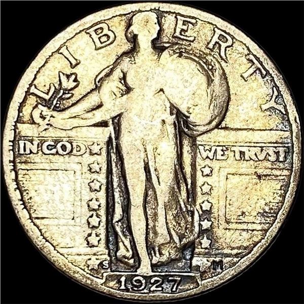 1927-S Silver Standing Liberty Quarter LIGHTLY CIRCULATED
