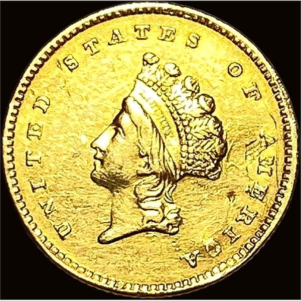 1854 Gold $1 Indian Head Type 2 HIGH GRADE