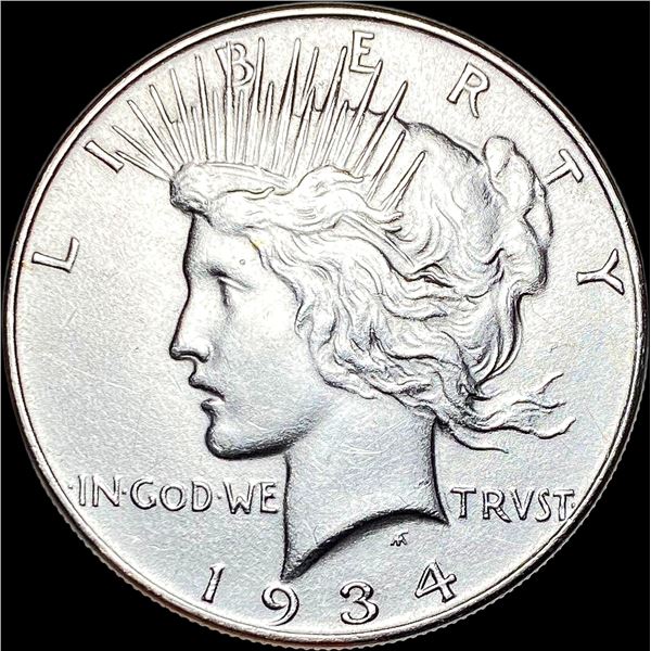 1934 Silver Peace Dollar CLOSELY UNCIRCULATED