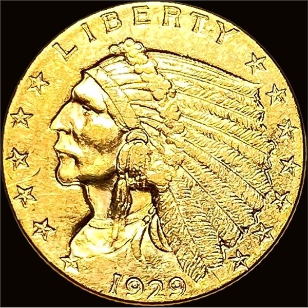 1929- Indian Head Gold $2.50 Quarter Eagle UNCIRCULATED