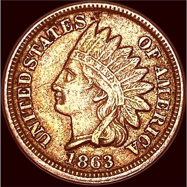 1863 Indian Head Cent CHOICE AU