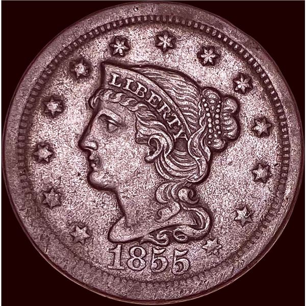 1855 Braided Hair Large Cent CHOICE AU