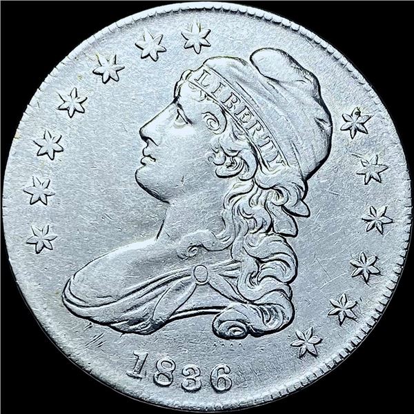 1836 Capped Bust Silver Half Dollar CHOICE AU