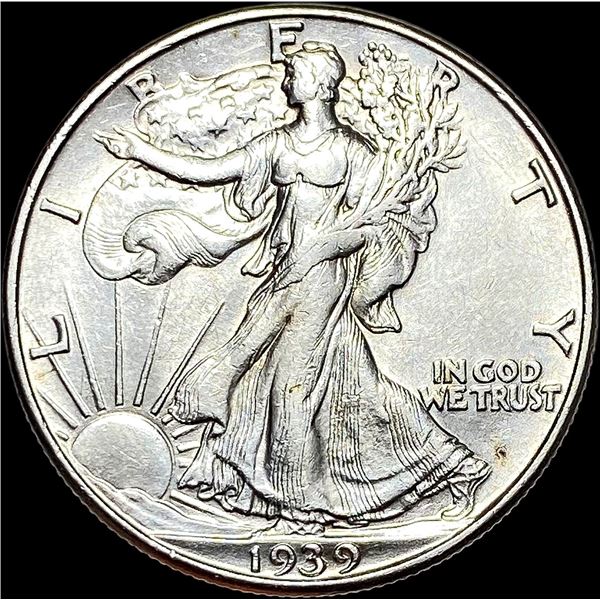 1939-D Silver Walking Liberty Half Dollar ABOUT UNCIRCULATED