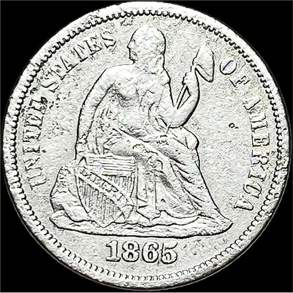 1865-S Seated Liberty Dime HIGH GRADE