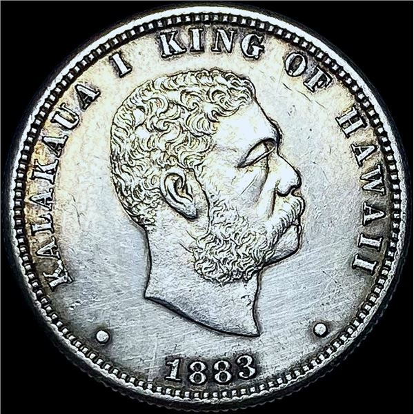 1883 Hawaii Silver 1/4 Dollar CHOICE AU