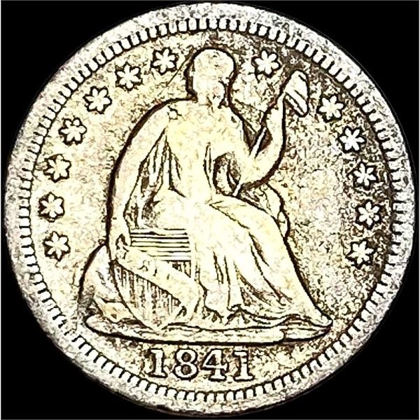 1841 Seated Liberty Half Dime LIGHTLY CIRCULATED