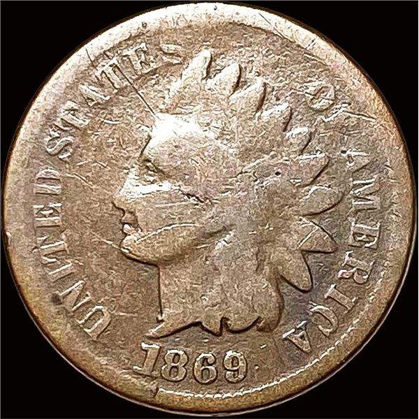 1869 Indian Head Cent LIGHTLY CIRCULATED