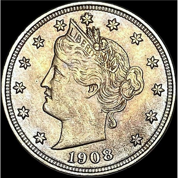 1908 Liberty Head Nickel NEARLY UNCIRCULATED