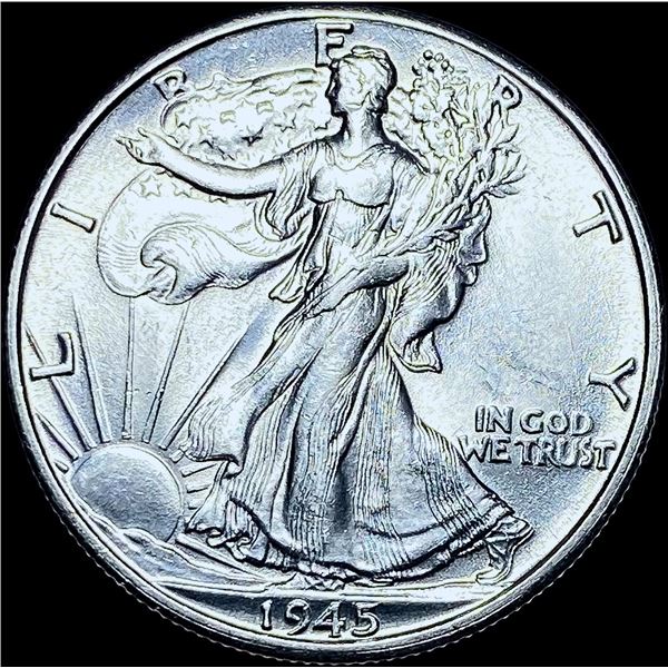 1945-D Walking Liberty Half Dollar SUPERB GEM BU