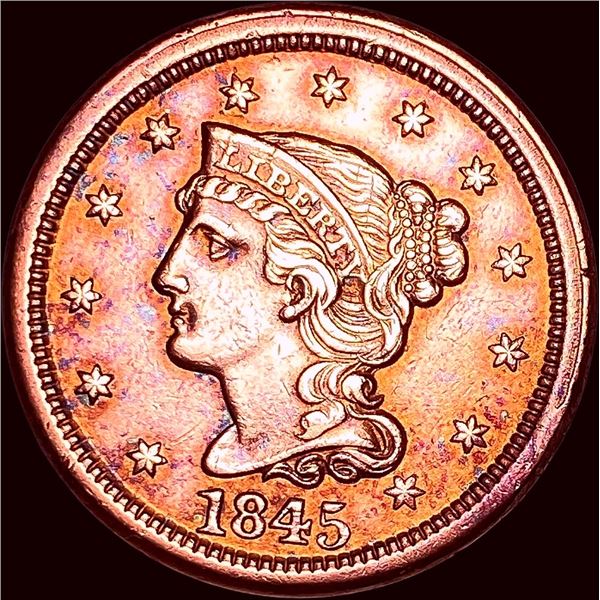 1845 Braided Hair Large Cent UNCIRCULATED
