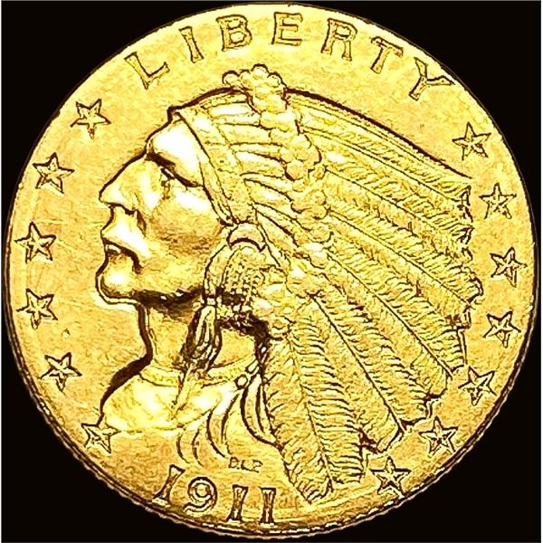 1911 Indian Head Gold $2.50 Quarter Eagle UNCIRCULATED