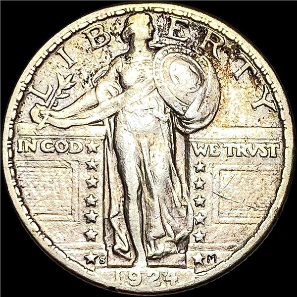 1924-S Silver Standing Liberty Quarter LIGHTLY CIRCULATED