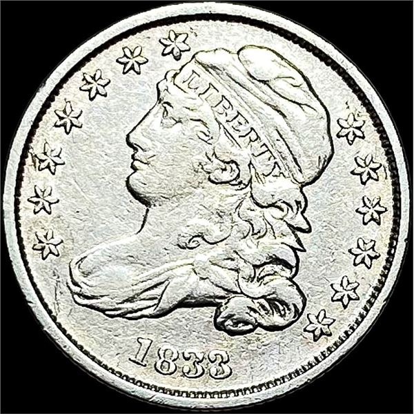 1833 Capped Bust Dime NEARLY UNCIRCULATED
