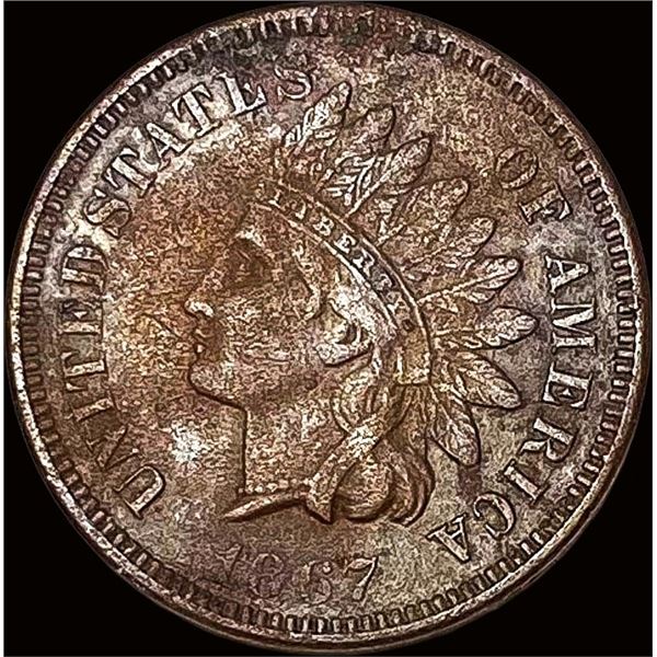 1867 Indian Head Cent ABOUT UNCIRCULATED
