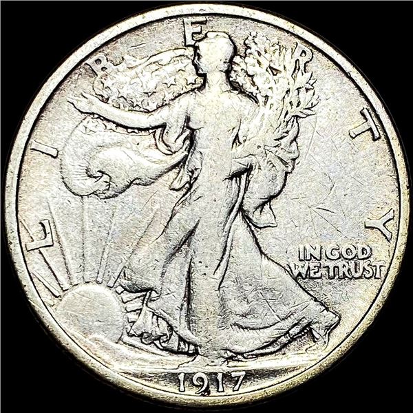 1917-D Walking Liberty Half Dollar LIGHTLY CIRCULATED