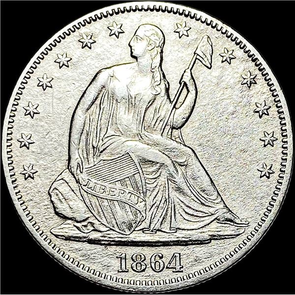 1864 Seated Liberty Half Dollar CLOSELY UNCIRCULATED