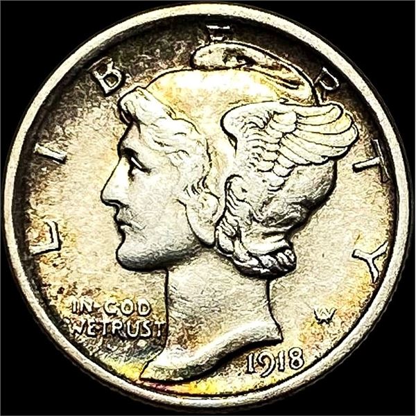 1918-D Mercury Dime LIGHTLY CIRCULATED
