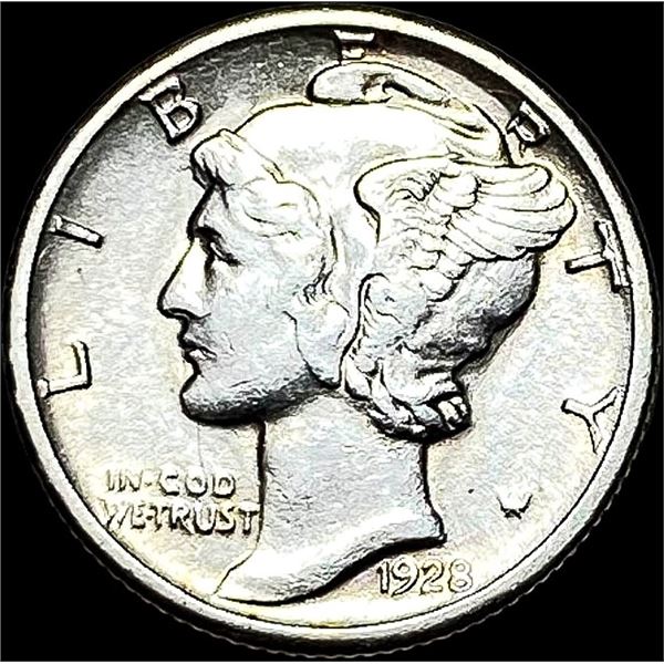 1928-S Silver Mercury Dime NEARLY UNCIRCULATED