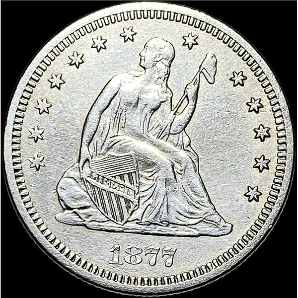 1877-S Silver Seated Liberty Quarter ABOUT UNCIRCULATED