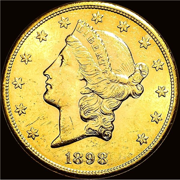 1898-S Liberty Head $20 Gold Double Eagle CHOICE BU