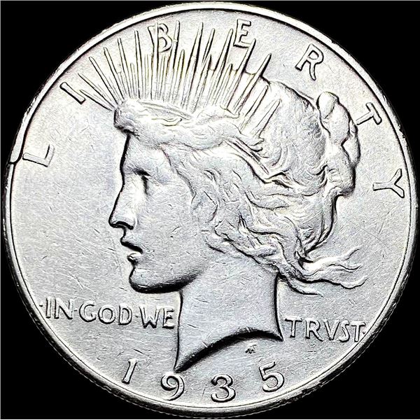 1935-S Silver Peace Dollar ABOUT UNCIRCULATED