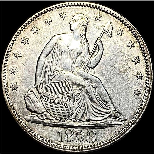 1858 Seated Liberty Half Dollar UNCIRCULATED