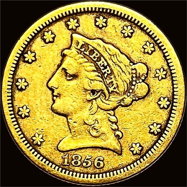 1856-S Gold $2.50 Liberty Head Quarter Eagle LIGHTLY CIRCULATED