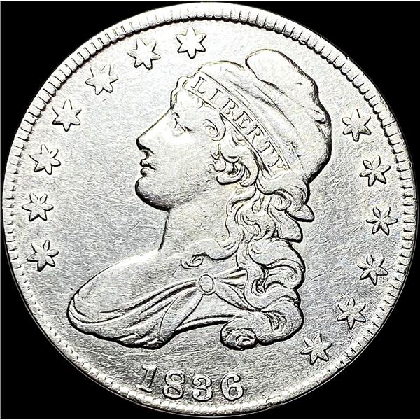 1836 Capped Bust Silver Half Dollar ABOUT UNCIRCULATED
