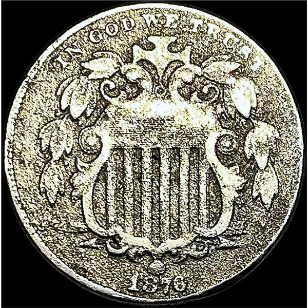 1876 Shield Nickel LIGHTLY CIRCULATED