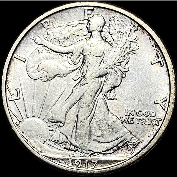 1917-S Walking Liberty Half Dollar ABOUT UNCIRCULATED