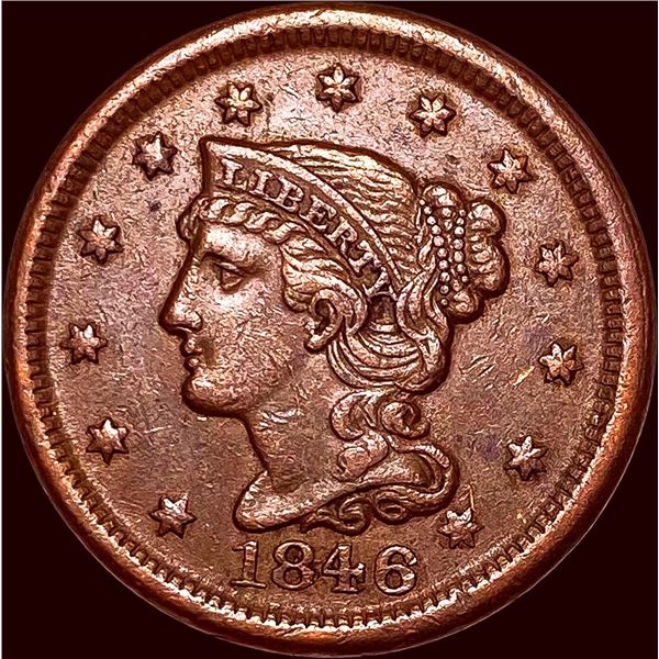 1846 Braided Hair Large Cent CHOICE AU