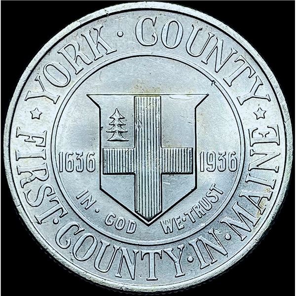 1936 York County Silver Half Dollar GEM BU