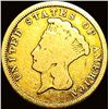 1854 Gold $3 Indian Princess Head NICELY CIRCULATED