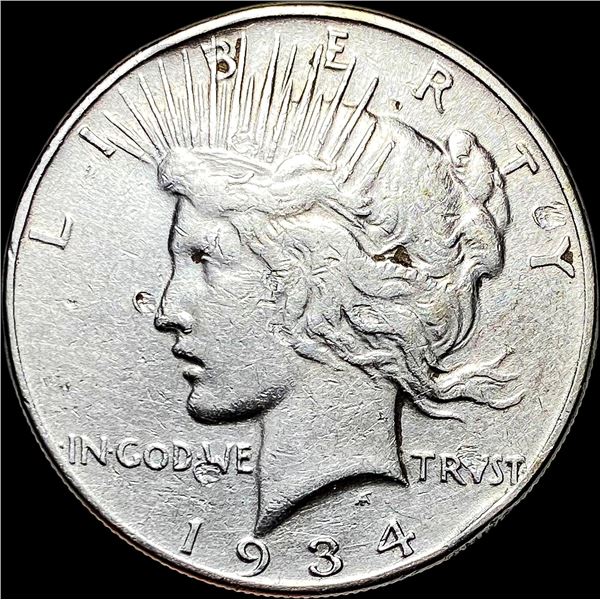 1934 Silver Peace Dollar LIGHTLY CIRCULATED
