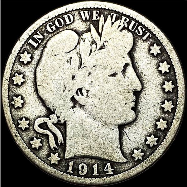 1914 Barber Half Dollar LIGHTLY CIRCULATED