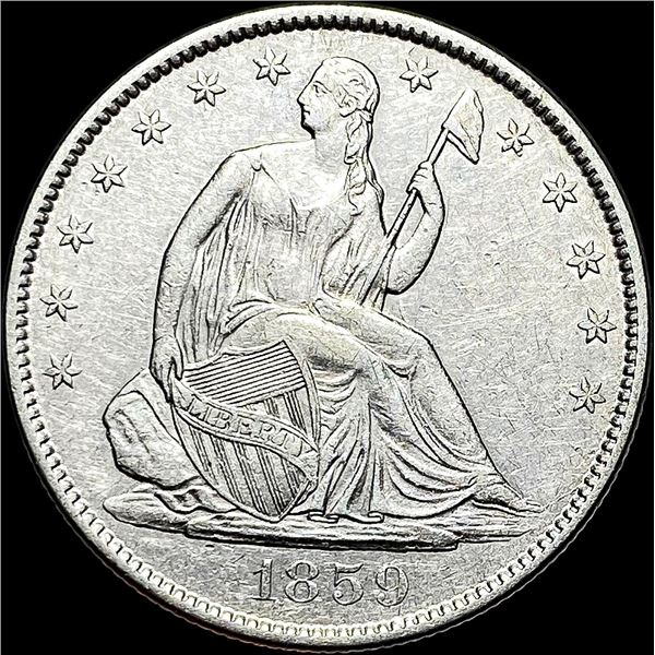 1859-O Seated Liberty Half Dollar ABOUT UNCIRCULATED