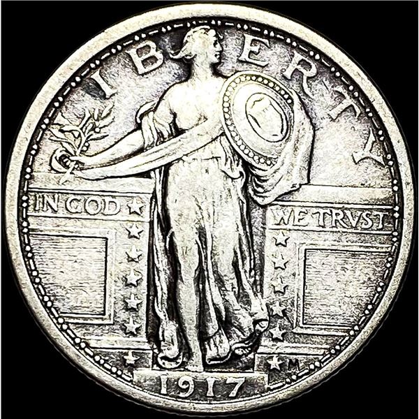 1917 Type 1 Standing Liberty Quarter LIGHTLY CIRCULATED