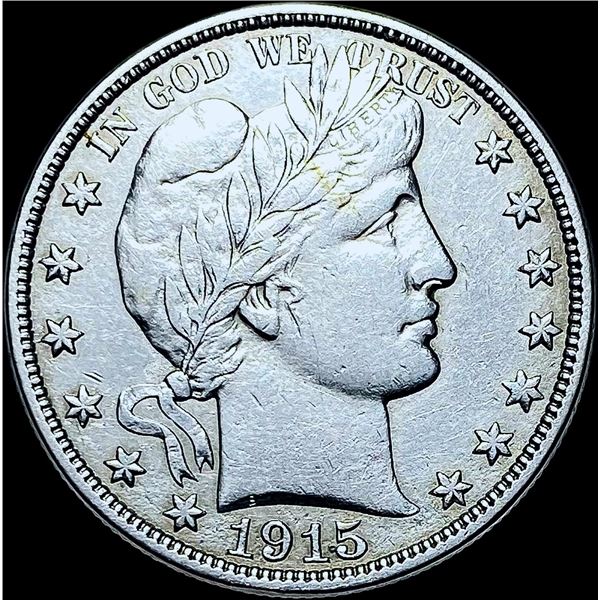1915-S Silver Barber Half Dollar CHOICE AU