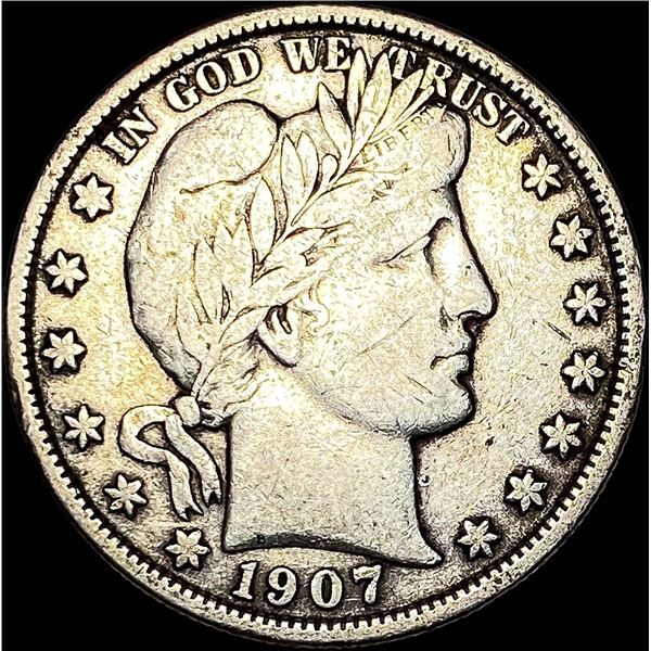 1907 Barber Half Dollar LIGHTLY CIRCULATED