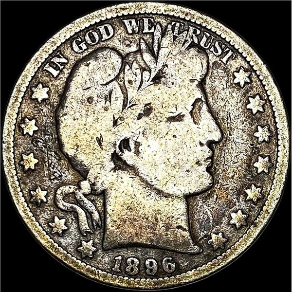 1896-O Silver Barber Half Dollar LIGHTLY CIRCULATED