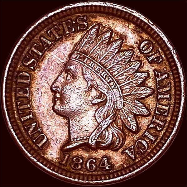 1864 Bronze Indian Head Cent CHOICE AU