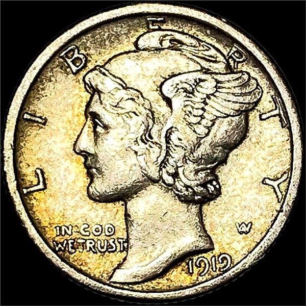 1919-S Silver Mercury Dime NEARLY UNCIRCULATED