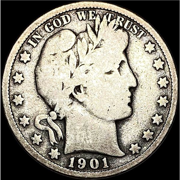 1901-S Silver Barber Half Dollar NICELY CIRCULATED