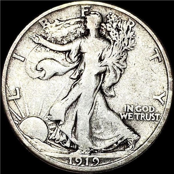 1919-D Walking Liberty Half Dollar LIGHTLY CIRCULATED