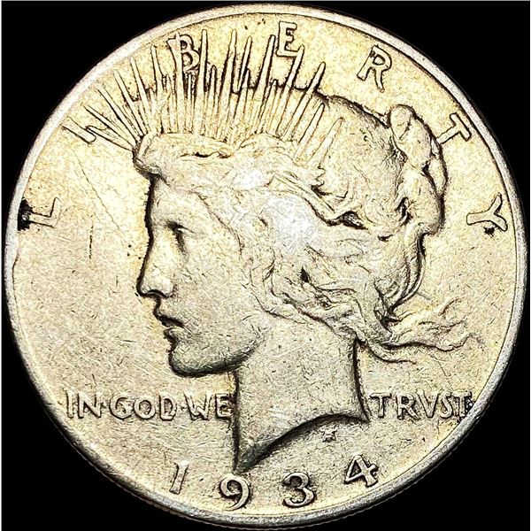 1934-S Peace Silver Dollar LIGHTLY CIRCULATED