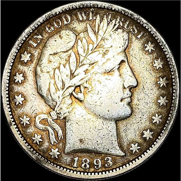 1893-S Silver Barber Half Dollar LIGHTLY CIRCULATED
