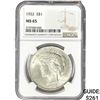 Image 1 : 1922 Silver Peace Dollar NGC MS65