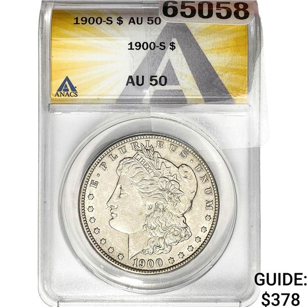 1900-S Morgan Silver Dollar ANACS AU50