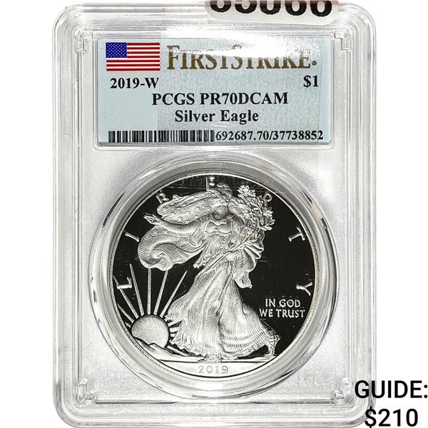 2019-W $1 Silver Eagle PCGS PR70 DCAM